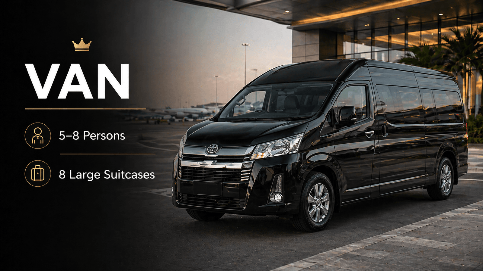 Van transfer from Suvarnabhumi Airport to Bangkok