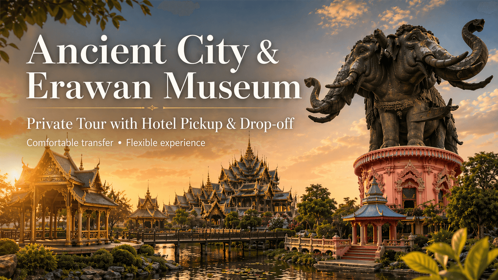 Bangkok Ancient City and Erawan Museum 4 Days 3 Nights Private Tour